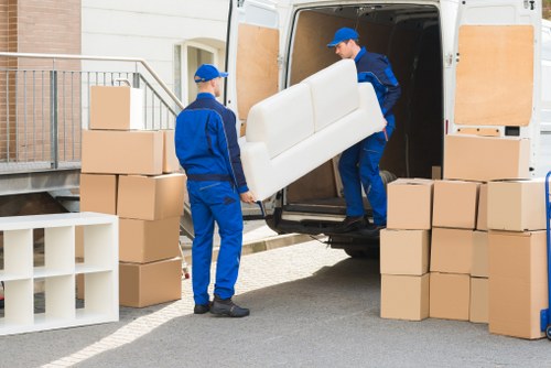 Removals van prepared for a move in Tower Hill